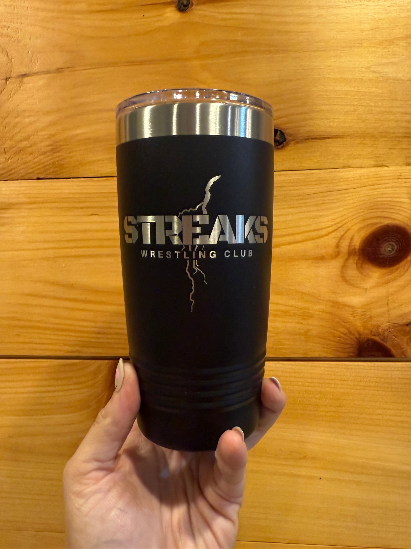 Black Streaks Field Hockey 20 Ounce Tumbler