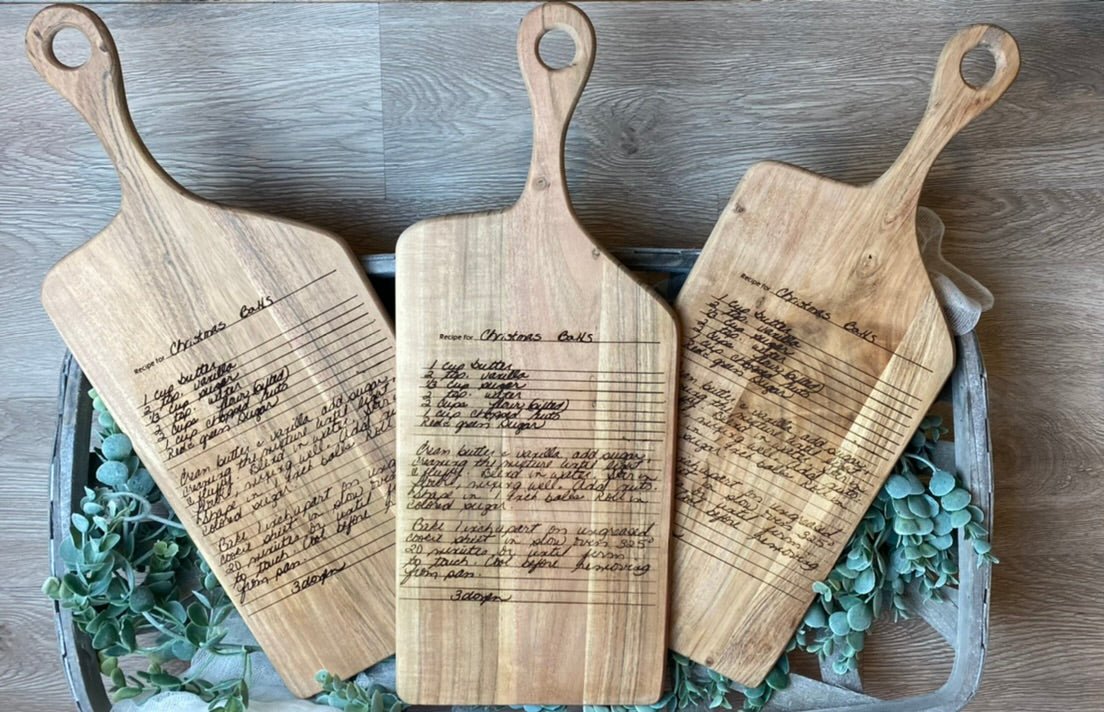 Engraved Recipe Board- Large Artisan Board