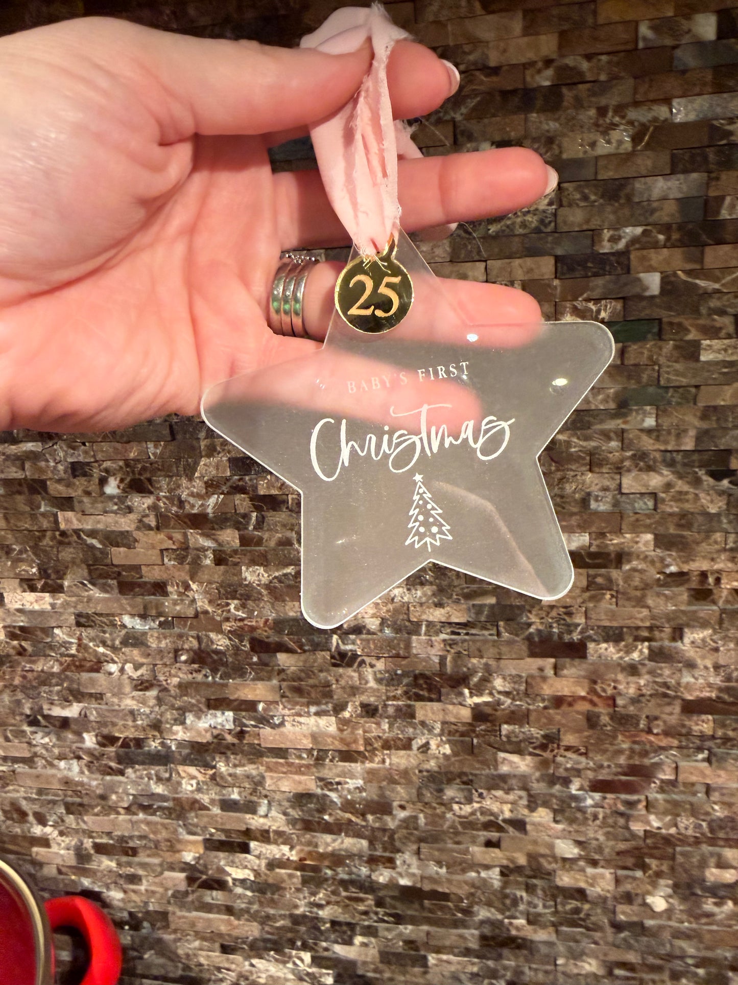 Baby’s first Christmas 2025 Acrylic Ornament