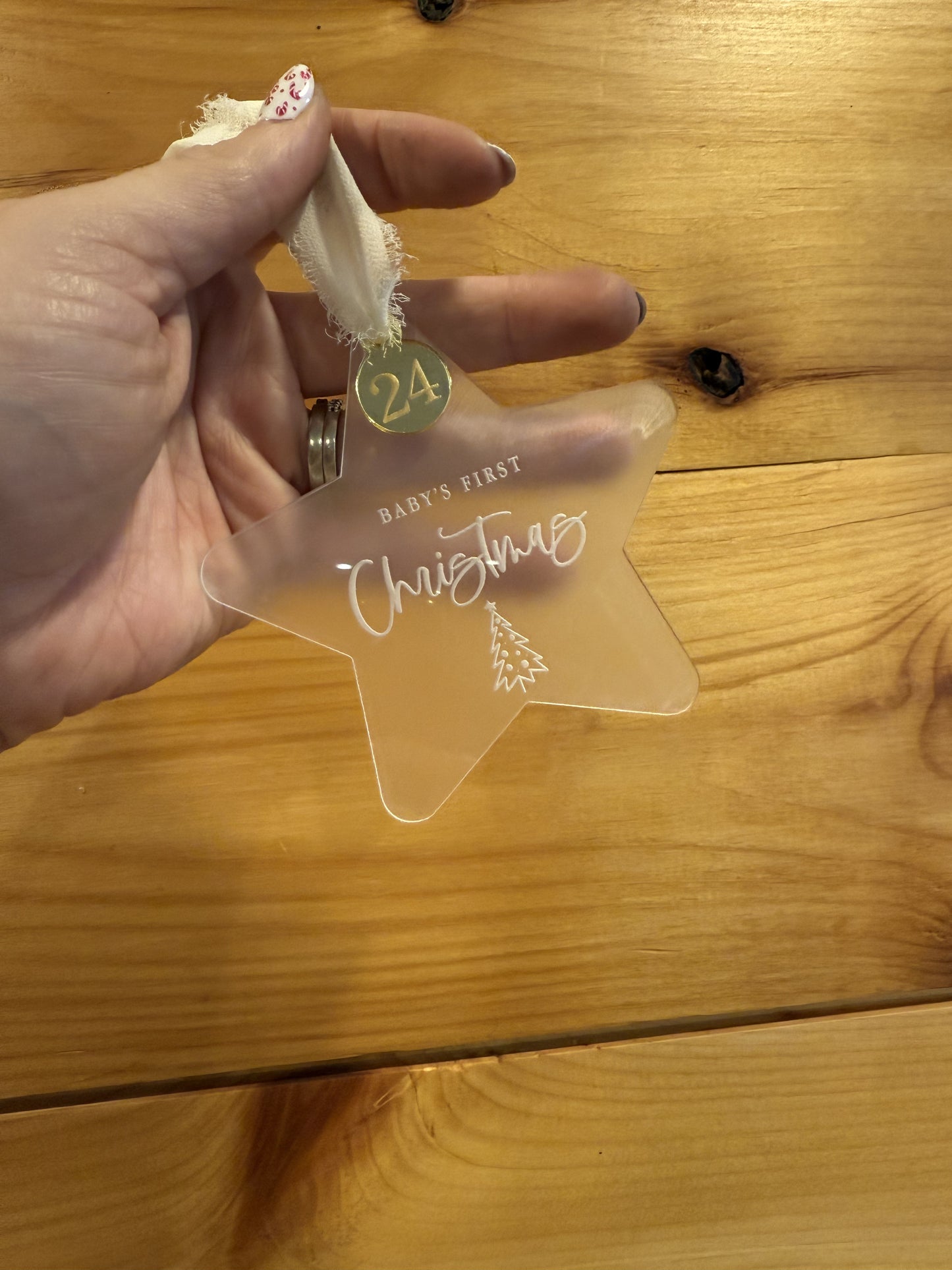 Baby’s first Christmas 2024 Acrylic Ornament