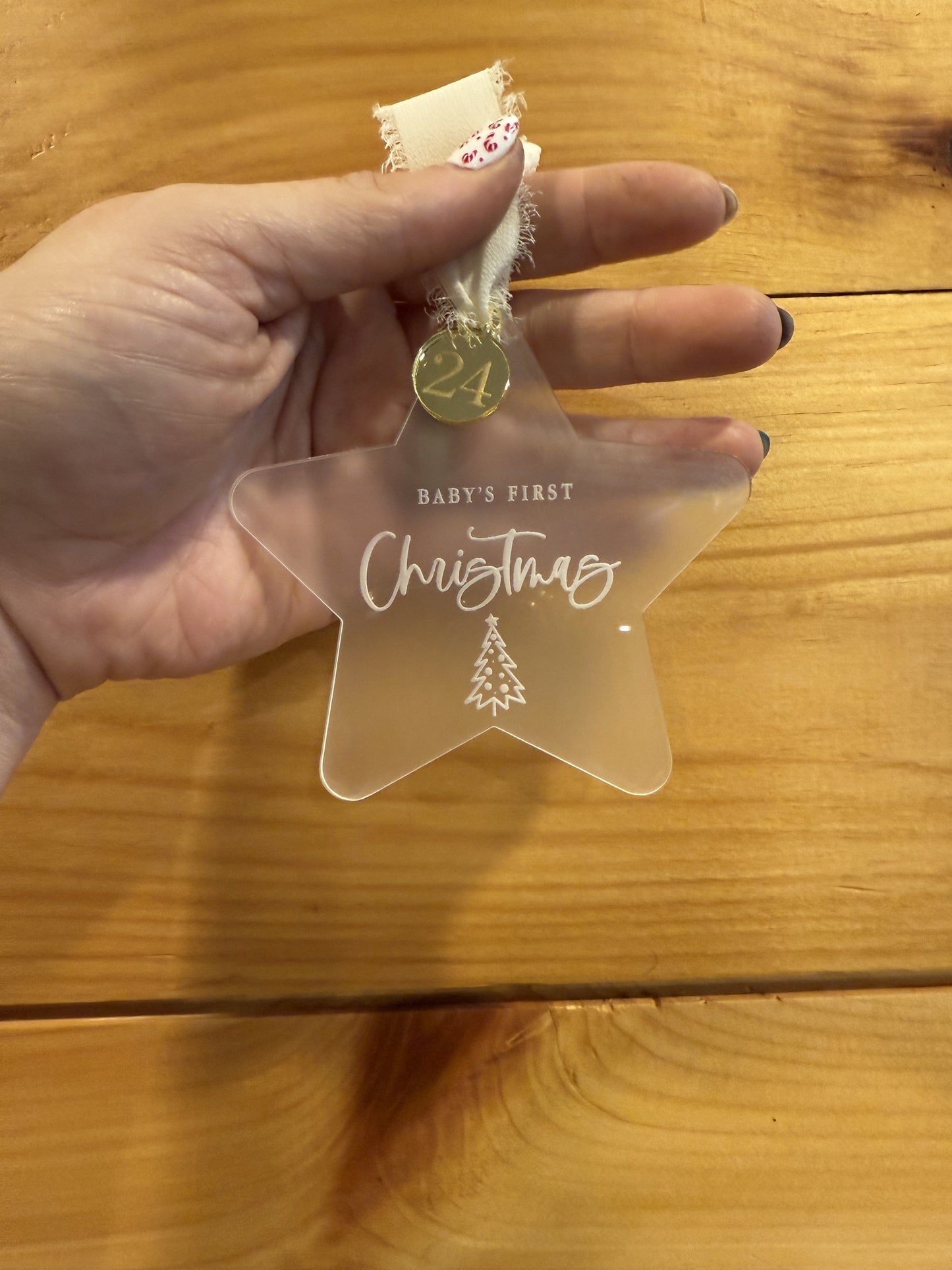 Baby’s first Christmas 2024 Acrylic Ornament