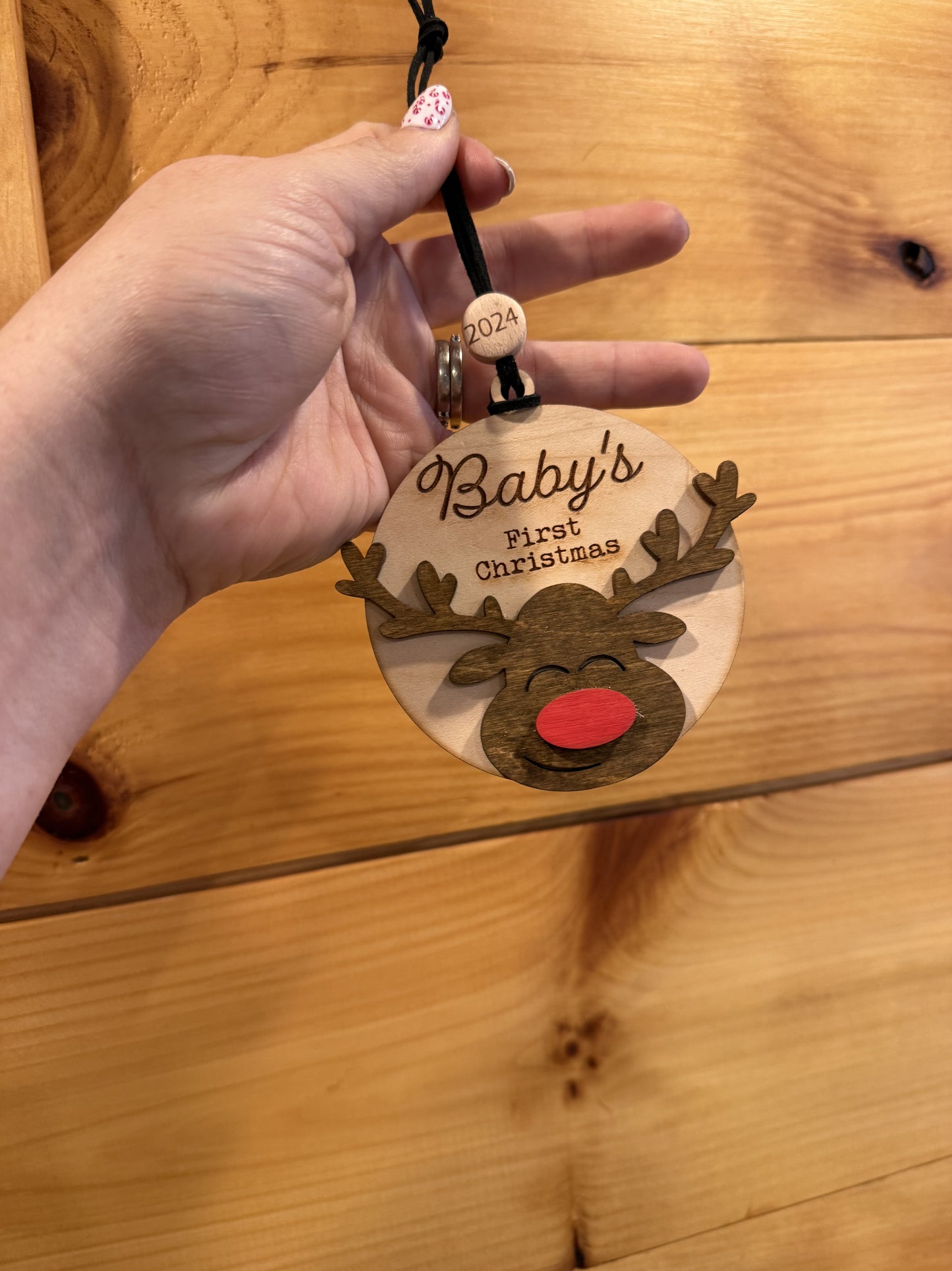 Baby’s first Christmas 2024 Reindeer Ornament