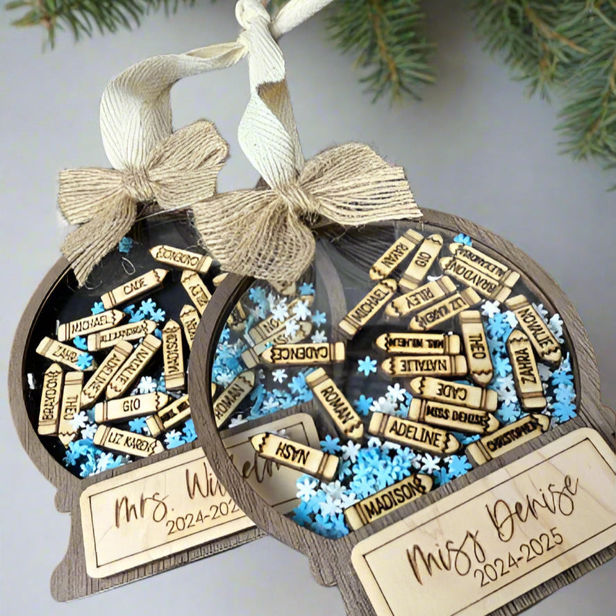 Snow Globe Christmas Shaker Ornament