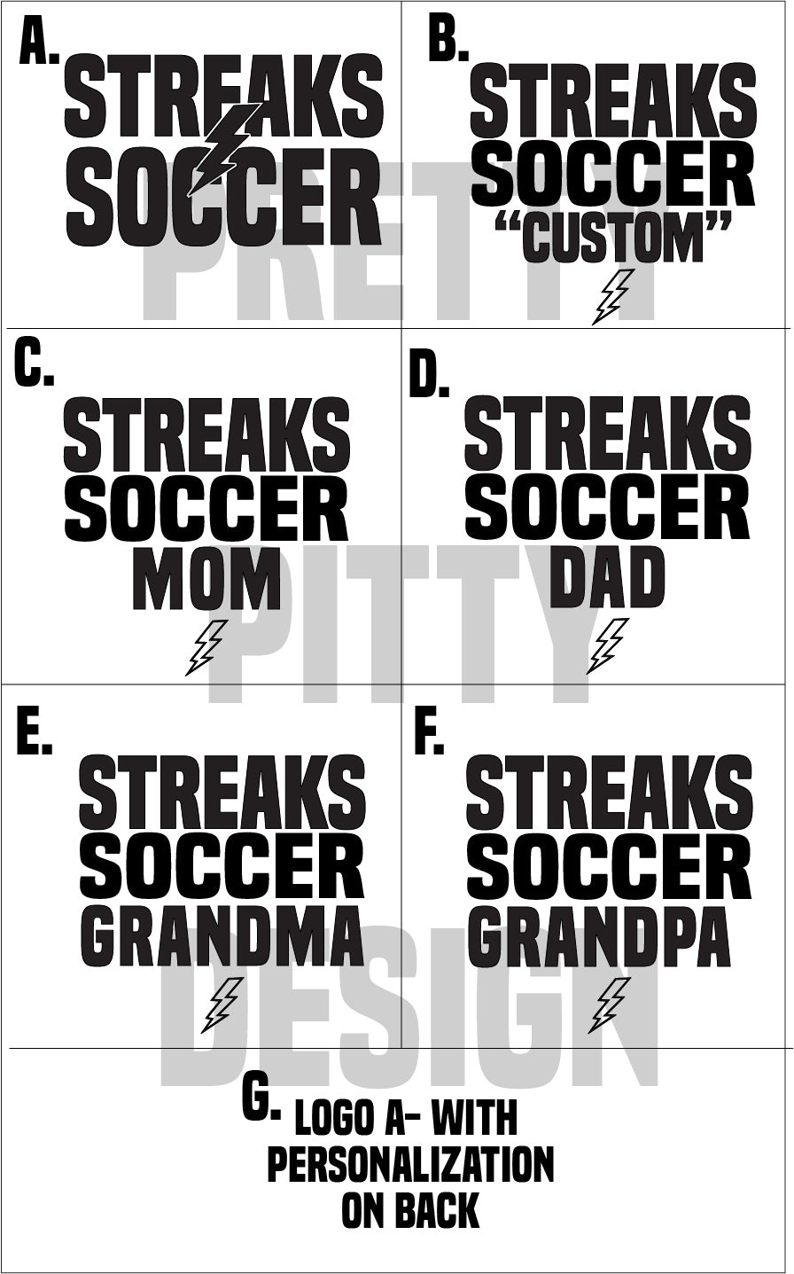 Black or Blue Streaks Streaks Soccer 20 Ounce Tumbler