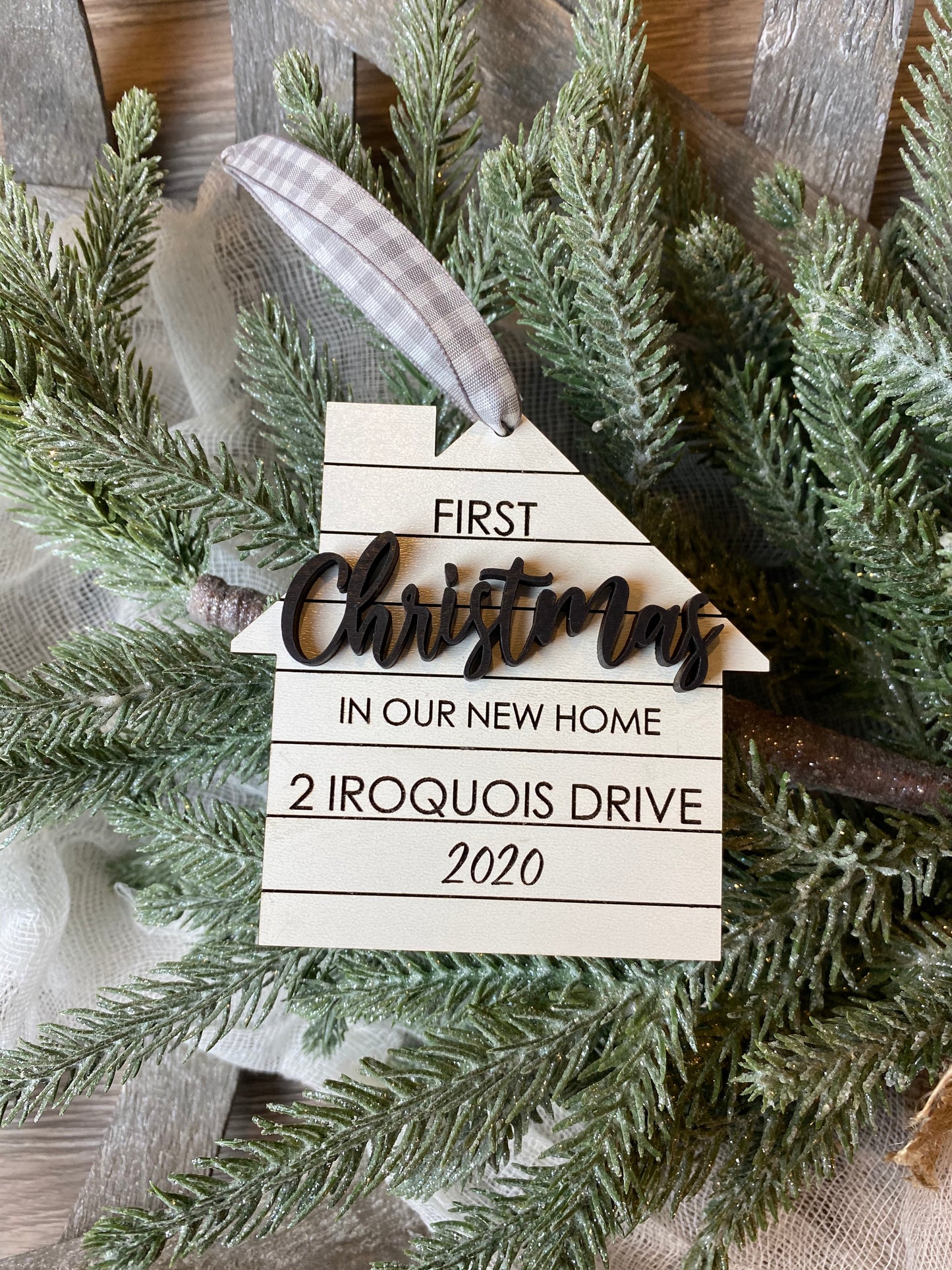 Personalized First Christmas in New Home ornament