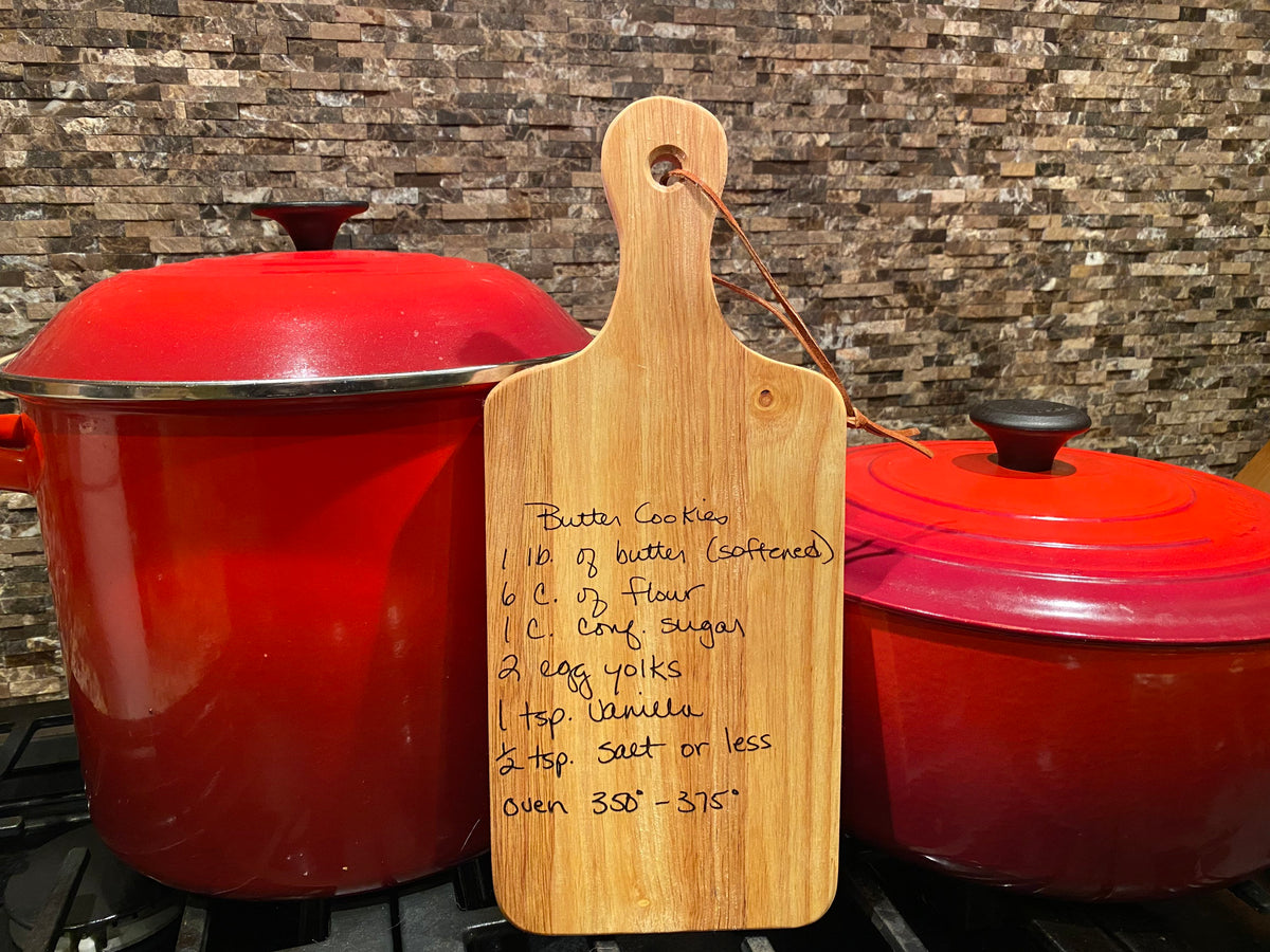 Personalized cutting board | recipe | handwritten recipe