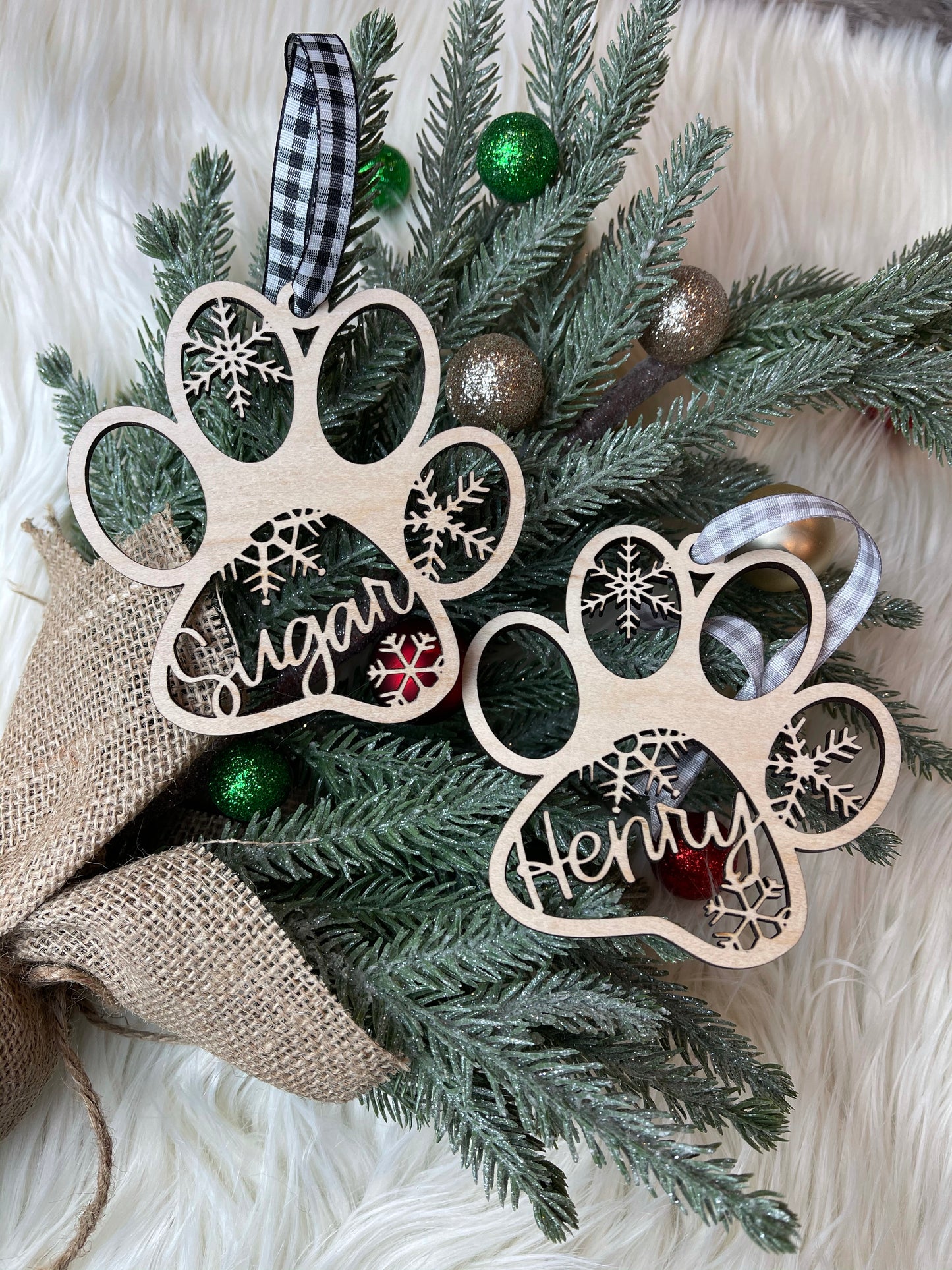 Personalized Paw Print Ornament