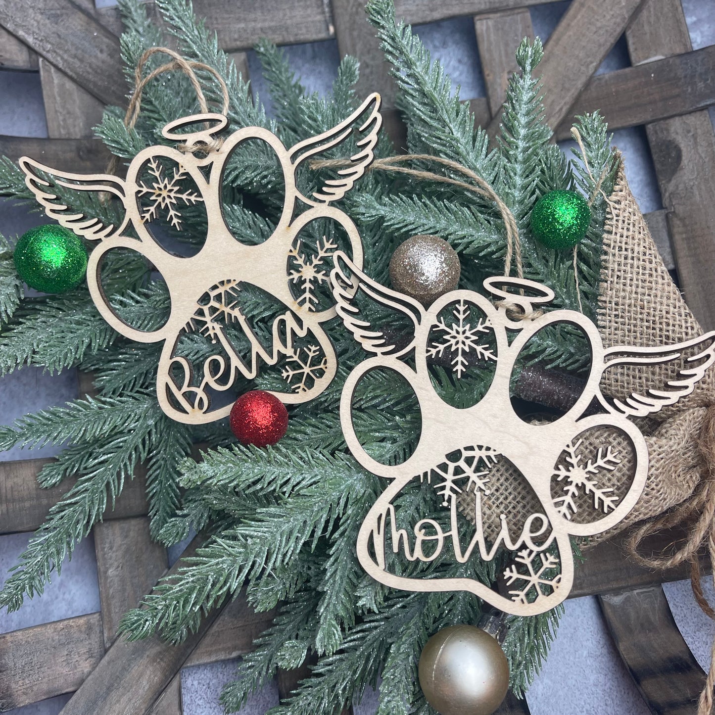 Personalized Paw Print Memorial Ornament