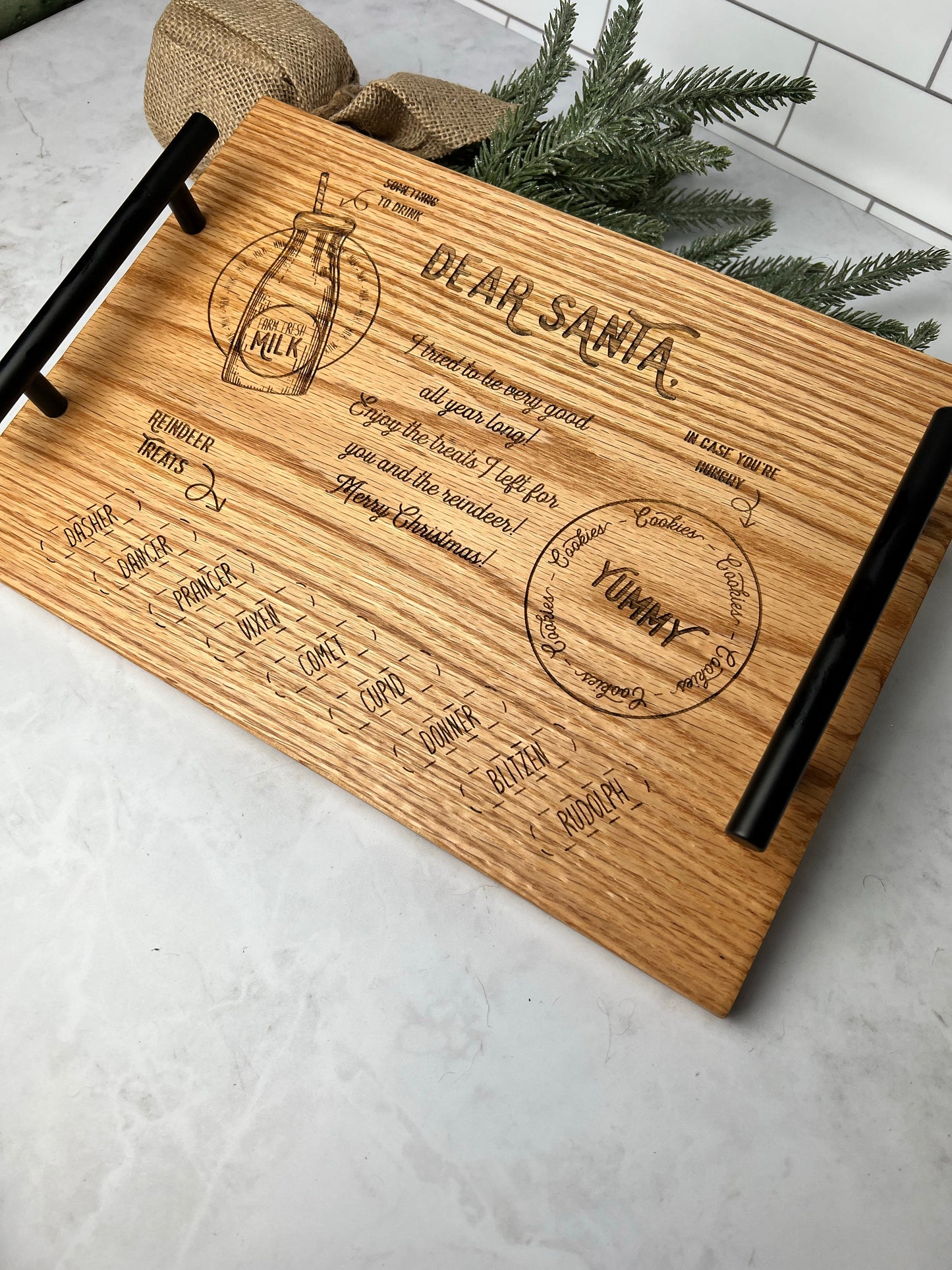 Personalized Santa’s Cookie and Milk Tray