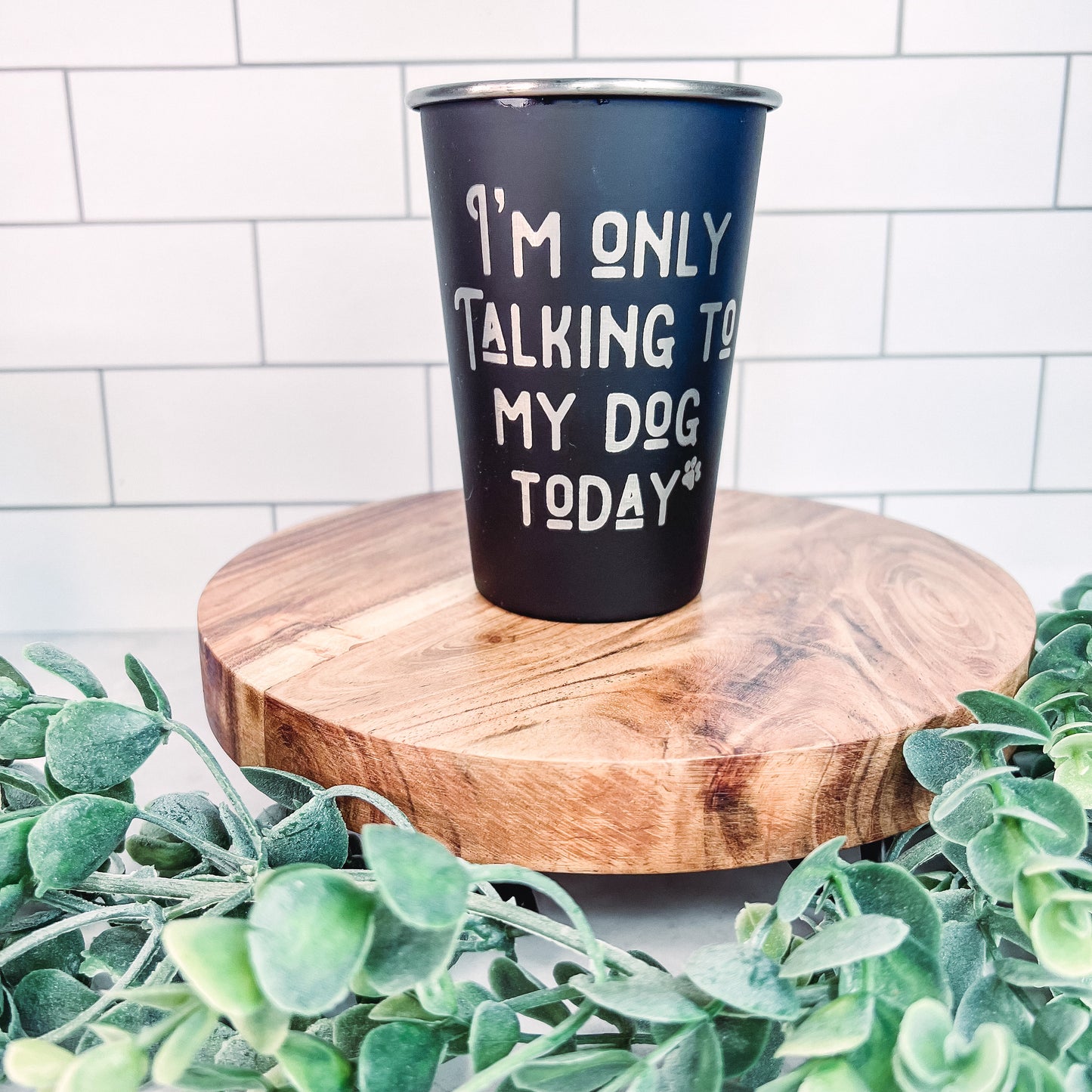 Dog Themed Engraved Pint Glass