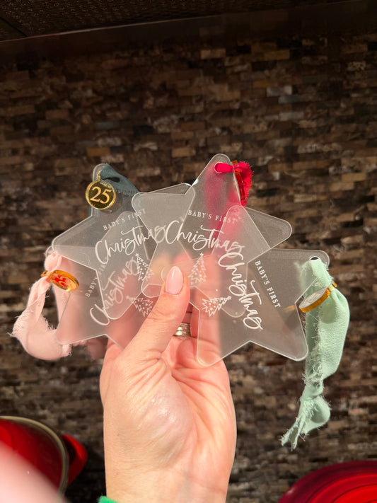 Baby’s first Christmas 2025 Acrylic Ornament
