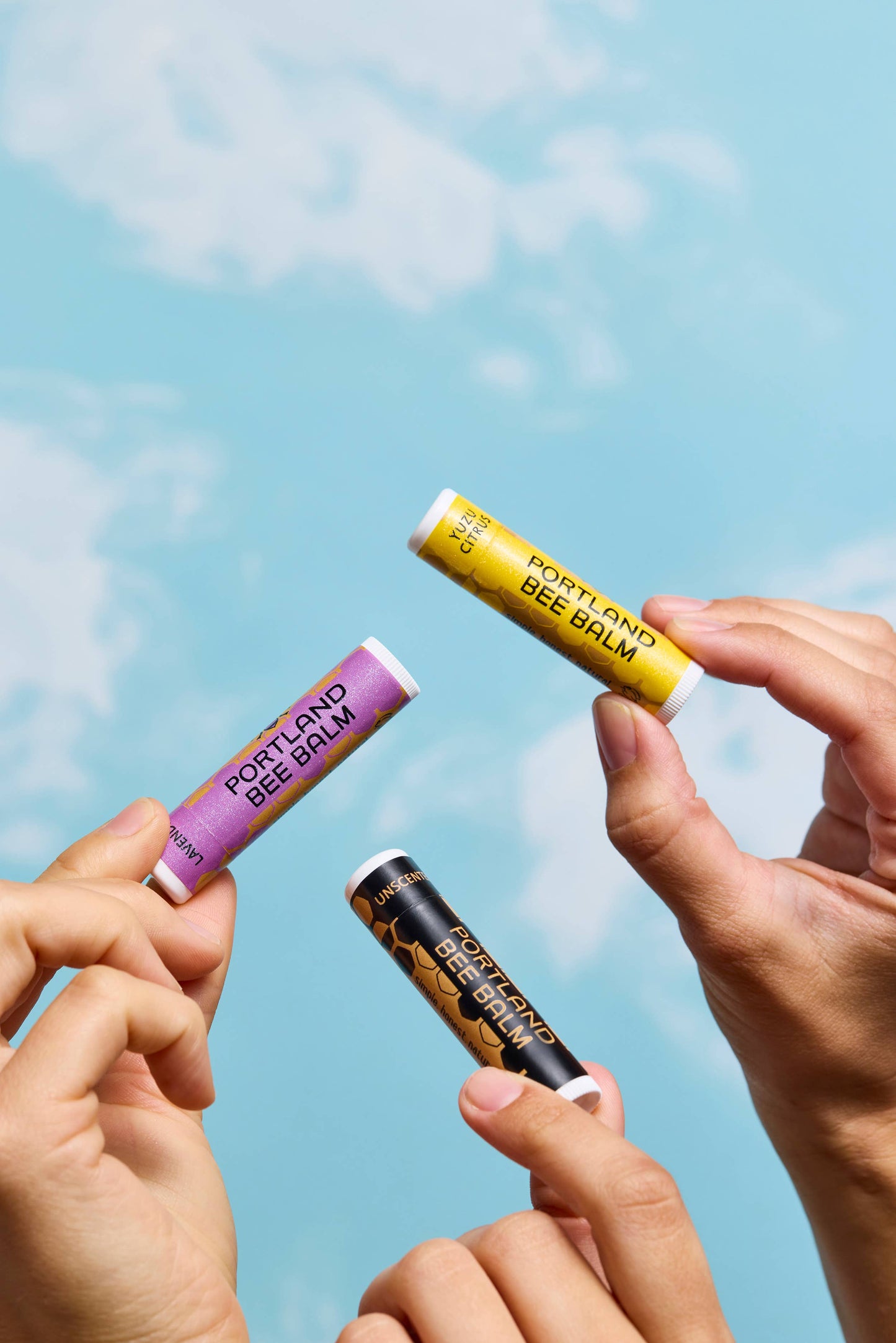Lavender, Yuzu Citrus & Unscented Assorted Lip Balm – 3-Pack