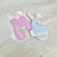 Personalized Bunny Initial Basket Tag