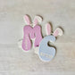 Personalized Bunny Initial Basket Tag