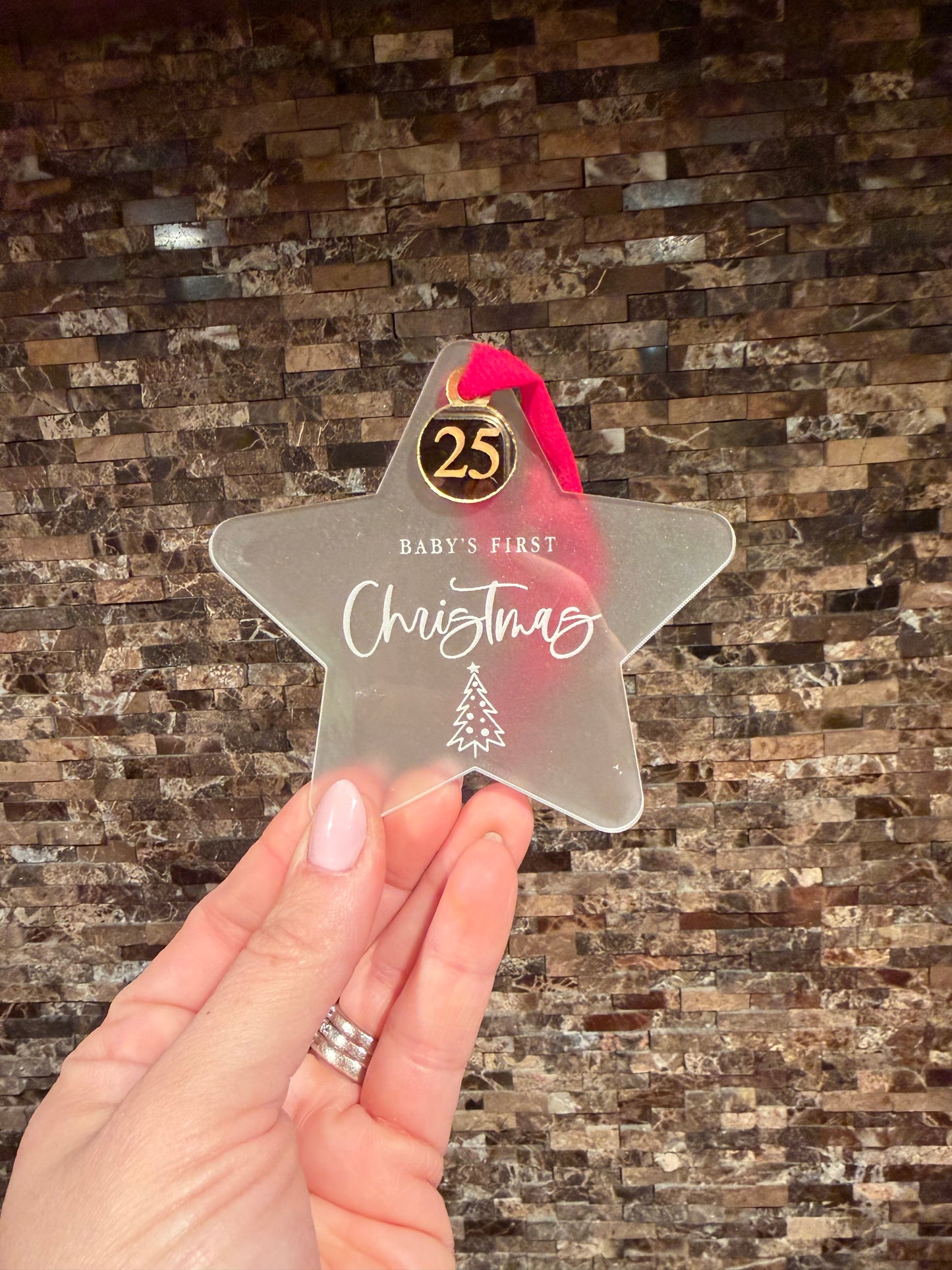 Baby’s first Christmas 2025 Acrylic Ornament