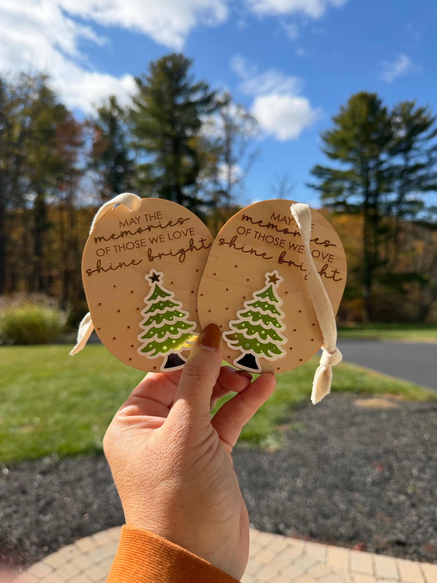 Memorial Christmas Ornament – “May the Memories of Those We Love Shine Bright”
