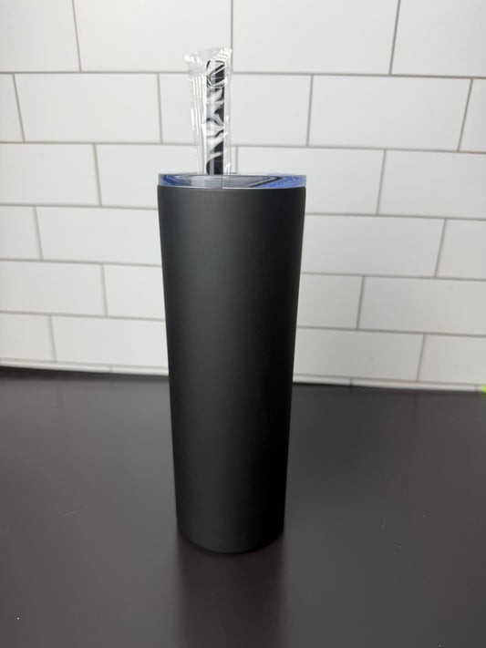 Skinny Black Streaks Soccer 20 ounce