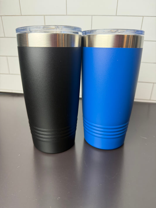 Black or Blue Streaks Streaks Soccer 20 Ounce Tumbler