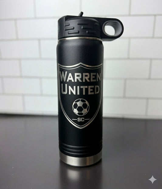 20 Ounce Water Bottle- Warren United