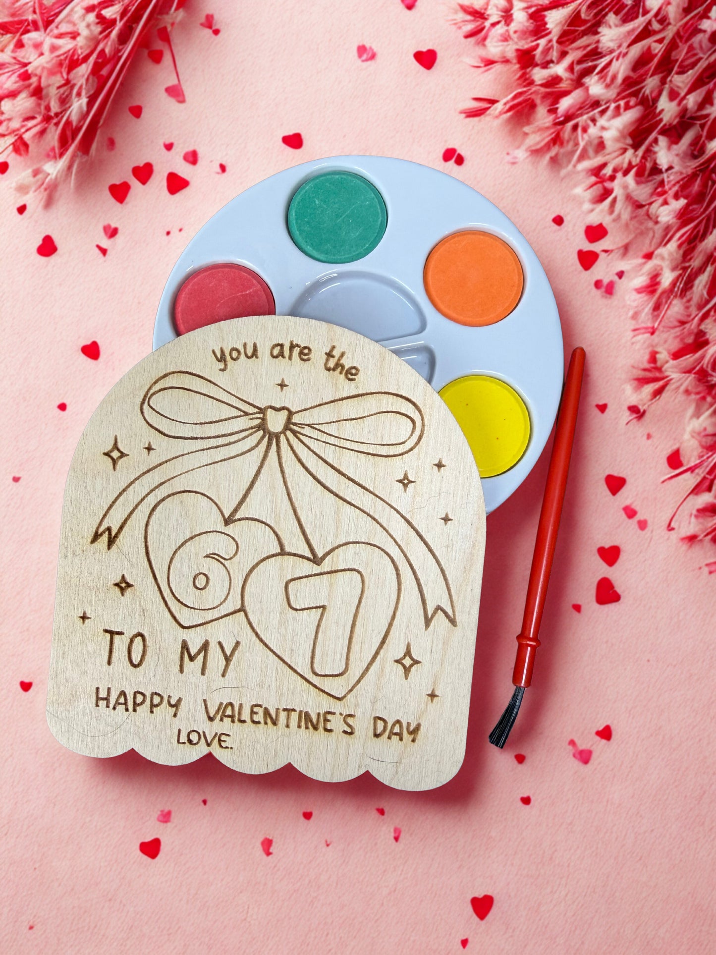 6 7 Paint Card Valentine
