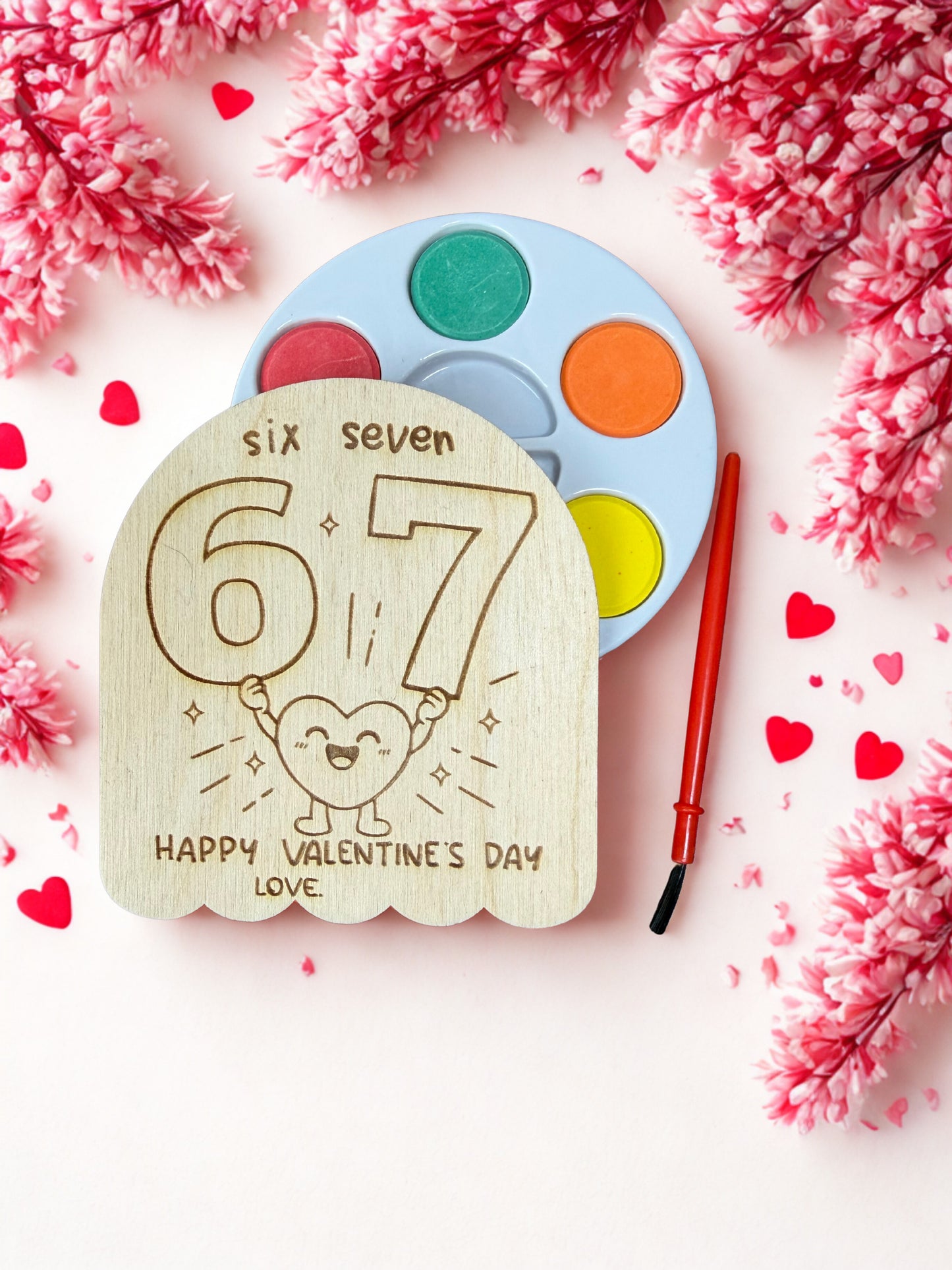 6 7 Paint Card Valentine