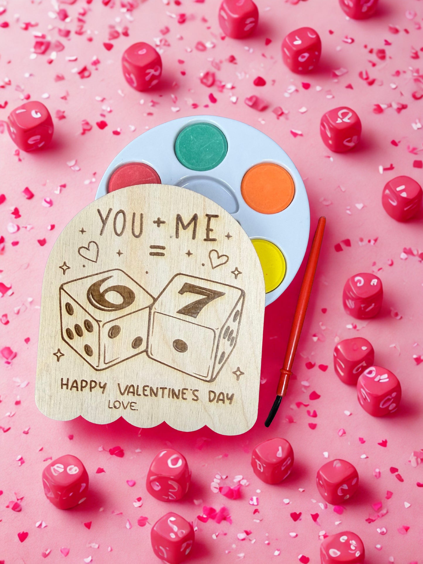 6 7 Paint Card Valentine