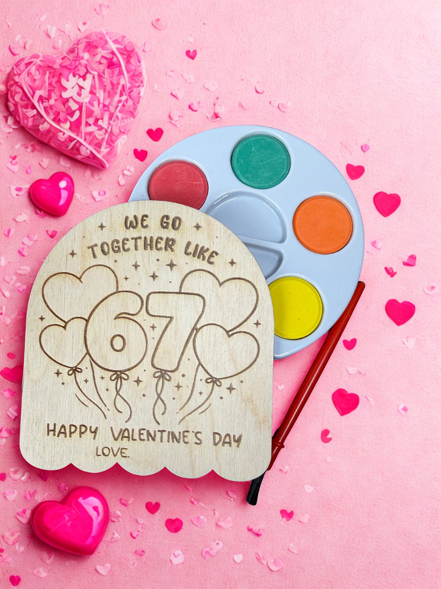 6 7 Paint Card Valentine