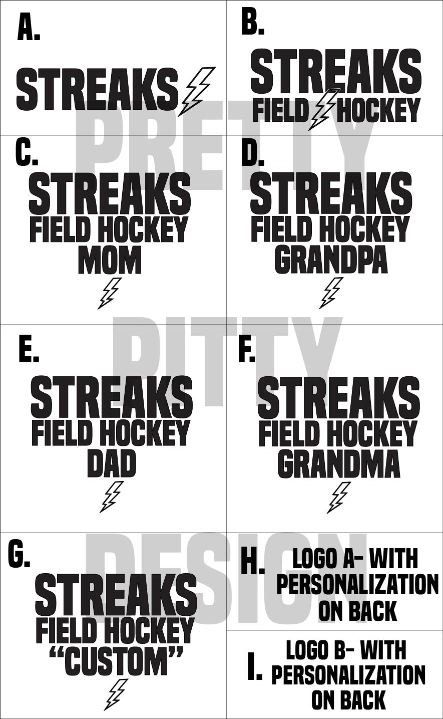 Streaks Field Hockey 20 ounce Water Bottle