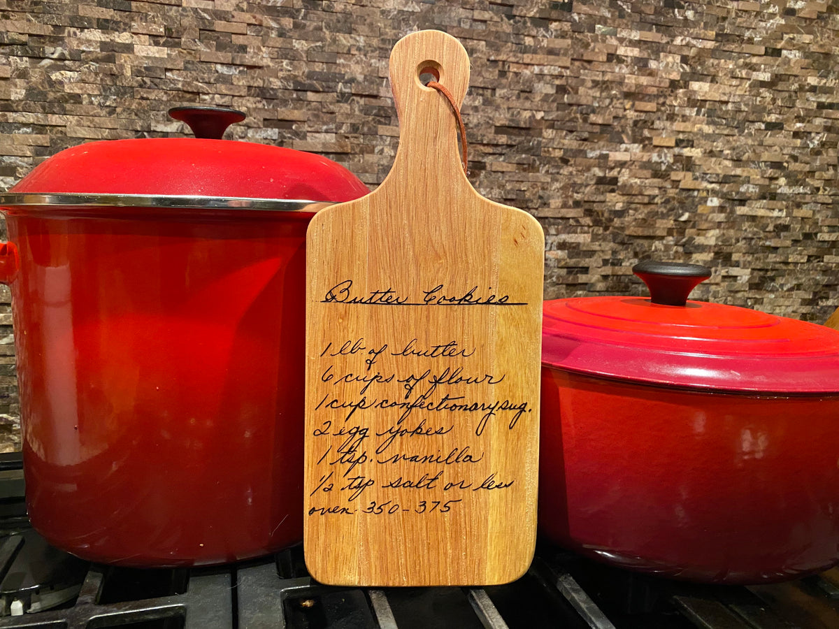 Personalized cutting board | recipe | handwritten recipe