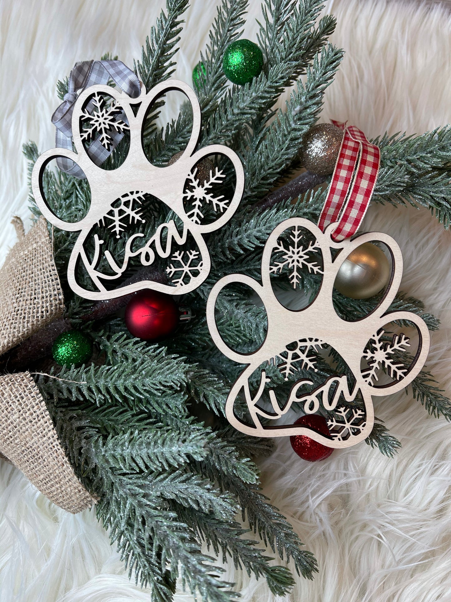 Personalized Paw Print Ornament