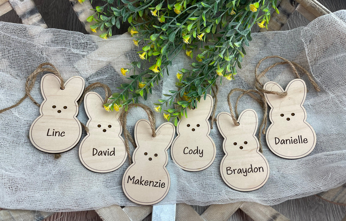 Personalized Easter Basket Bunny Tags