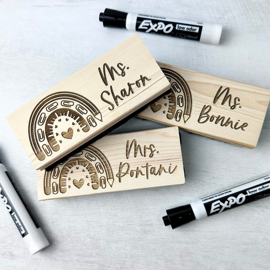Personalized Teacher Eraser Set